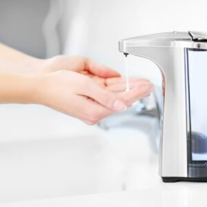 Hands and automatic soap dispenser